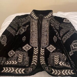 NWOT Zara embroidered and beaded jacket. Size M.